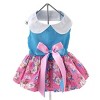 Doggie Design Pink and Blue Plumeria Floral Dog Dress - 3 of 4