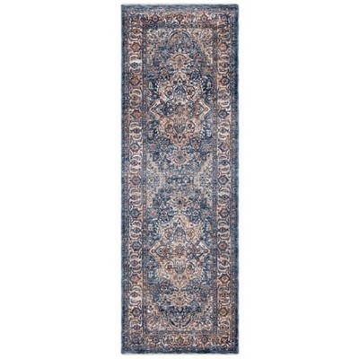 Safavieh HRLB705N Heirloom 700 Navy / Ivory beige / rust 2'-4 x 3'-11  accent, 2'-4 x 3'-11 accent - Kroger