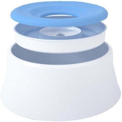 Blue and White Anti-Spill Floating Pet Water and Food Bowl