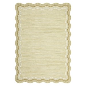 Modern Plain Area Rug Machine Washable Indoor Carpet Stain Resistant Low Pile Thin Throw Rug Non Slip Floor Cover for Living Room Bedroom Nursery - 1 of 4