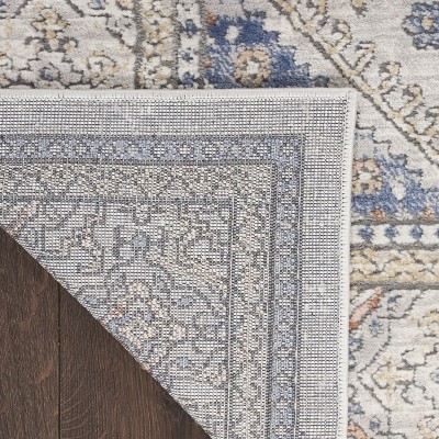Handmade Grey/Blue Vintage Persian-Inspired 8' x 10' Rug