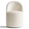 Best Home Office Chair with Wheels Chenille Barrel Upholstered Office Chair Armless for Home Office,Living Room-Tanpinhause - 3 of 4