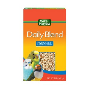 Wild Harvest Daily Blend Nutrition Diet Grain Flavor Parakeet, Canary and Finch Bird Dry Food - 2lb - 1 of 4