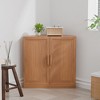 MAYEERTY Modern Solid Wood Double Doors Corner Storage Cabinet Efficient Storage for Home Cornei Libing Room Beige - 2 of 4