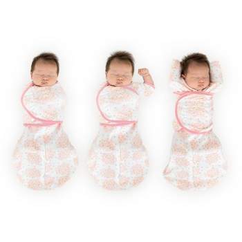 SwaddleDesigns Omni Swaddle Sack Swaddle Wrap - Pink Heavenly Floral - S - 0-3 Months