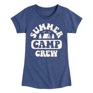 Girls' - Instant Message - Summer Camp Crew Fitted Short Sleeve Graphic T-Shirt - 1 of 4