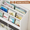 4-Tier Kids Bookshelf Wood Toy Storage Organizer Kids Book Shelf with 10 Cubbies and 2 Drawer Kids Bookcase Kids Storage Cabinet - 3 of 4