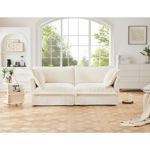 VASIP Modern Slipcovered 2-Seat Sofa for Living Room,Cushion Detachable Washable and Plain Chenille Deep Seat for Small Space,Apartment - 1 of 4