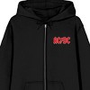 ACDC Logo & Group Shot Adult Black Long Sleeve Zip-Up Hoodie - 2 of 4