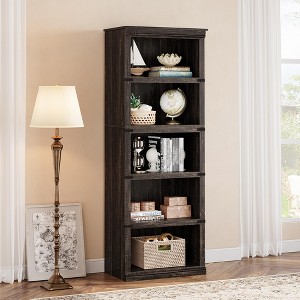 Whizmax 5 Tier Bookcase, Farmhouse Book Shelf with Storage Open Display Bookshelves for Home Office, Living Room, Bed Room - 1 of 4