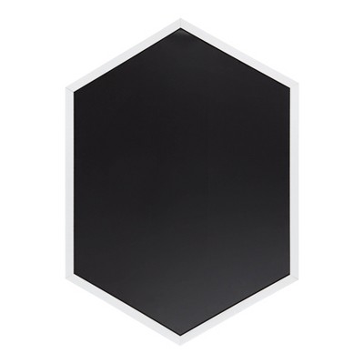 22" x 31" Laverty Hexagon Framed Magnetic Chalkboard White - Kate and Laurel
