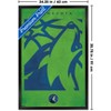 Trends International NBA Minnesota Timberwolves - Logo 25 Framed Wall Poster Prints - 3 of 4