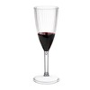 Smarty Had A Party 8 oz. Clear Stripe Round Disposable Plastic Champagne Flutes (48 Champagne Flutes) - 2 of 4