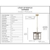 Urban Ambiance Luxury Modern Farmhouse Chandelier 12.75''H x 21.375''W,  Distressed Brass Finish,  Ballina Collection, UHP3955 - 3 of 4