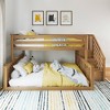 Max & Lily Wooden Twin over Full Low Bunk Bed for Kids with Staircase - 2 of 4