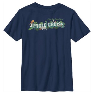 Boy's Jungle Cruise Wish You Were Here Postcard Logo T-Shirt - 1 of 4