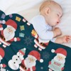 DSANE Christmas Santa Claus Pattern Christmas Throw Blanket Soft Fleece Christmas Blanket Cozy Flannel Throw for Couch Bed - 4 of 4