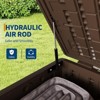 OZONY 130 Gallon Deck Box – Outdoor Waterproof Storage Box, Lockable Resin Faux Wood, Patio Storage for Cushions & Garden Tools - 4 of 4