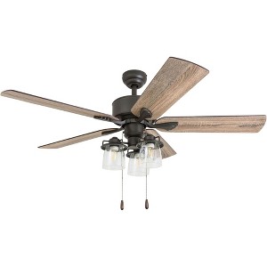 Prominence Home River Run 52" Farmhouse Ceiling Fan with Pull Chain, Bronze - 1 of 4