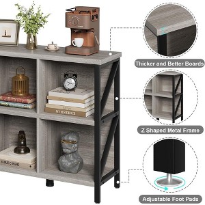 Storage Organizer, Bookshelf, Industrial Style, with Metal Frame, Wooden Storage Bookshelf, for Living Room, Office, Bedroom - 1 of 4