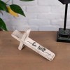 Be Still Distressed White 10 x 5 Inch Resin Stone Tabletop Cross - 2 of 2