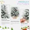 Whisen 4FT Prelit Artificial Christmas Tree with Glitter Base, LED Lights, 396 Tips, Red Berries & Pine Cones, PE/PVC Full Branches - 3 of 4