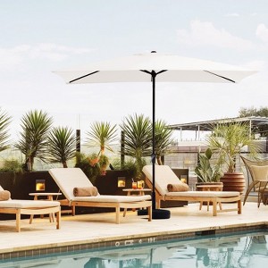 Hyleory 10FT Market Umbrella for All Seasons, 6 Iron Core Ribs, Size: 120" x 96" - 1 of 4