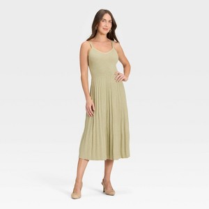 Women's Pleated Midi Sweater Dress - A New Day™ - 1 of 3