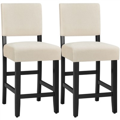 Yaheetech 2pcs 24 6 H Upholstered Counter Bar Stool Beige Target   GUEST De29b33a A671 4d38 B189 8324512d3806