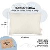 KeaBabies Toddler Pillow - Soft Organic Cotton Kids Pillows for Sleeping - Travel Pillow for Kids Age 2-5 - 3 of 4