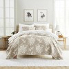 FIONECA Quilt Set- Lightweight - All Season Quilted Coverlet - Distressed Bouquet - 2 of 4