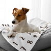 Sweet Jojo Designs Dog Birthday Milestone Blanket Woof Brown and White - 2 of 4