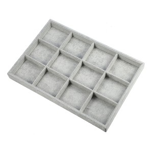 Unique Bargains 12 Grid Jewelry Tray Stackable Tray Showcase for Rings Earrings Necklace Bracelet Pendants 1 Pc - 1 of 4