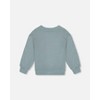 Deux par Deux Boy Animated Print French Terry Sweatshirt Sage Green - 3 of 4