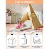 Kids Couch, 2-in-1 Convertible Teddy Fleece Fabric Toddler Sofa Chair, Soft Fold Out Couch Lounger for Kids, Comfy Children's Sofa Bed - 3 of 4