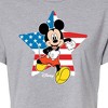 Women's - Disney - Mickey Mouse USA Flag Star Cropped Graphic T-Shirt - 2 of 4