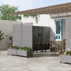 47" H×47"W Dovelina Gray Metal Planter Box with Trellis Privacy Screen for Patio - 4 of 4