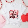 Simply Sage Market Women's Be Mine Pink Heart Short Sleeve Graphic Tee - 3 of 4