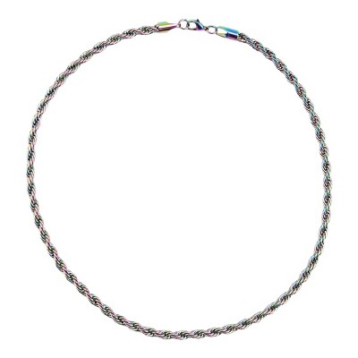Slate by Rebl Rope Chain Necklace  Stainless Steel
