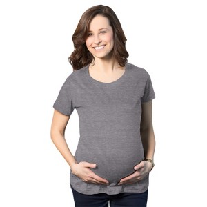 Comfortable 3 Pack Maternity Shirts Blank Pregnancy Shirts Plain Fitted Tees - Crazy Dog Maternity T Shirt - 1 of 4