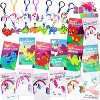 Joyfy 28 Packs Valentines Day Cards with Unicorn and Dinosaur Keychain for Kids Classroom Exchange Gifts,  Party Favor - 3 of 4