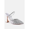 Iris Glitter Diamante Embellished Spool Heel Sandals - 2 of 4