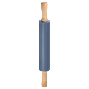 Unique Bargains Silicone Smooth Wooden Handle Non-Stick Kitchen Rolling Pin - 1 of 4