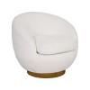 NicBex 360 Swivel Armchair, Accent Chair with Cotton Linen Fabric, Arm Chiar with Ergonomic Design, for Living Room, Bedroom - 4 of 4
