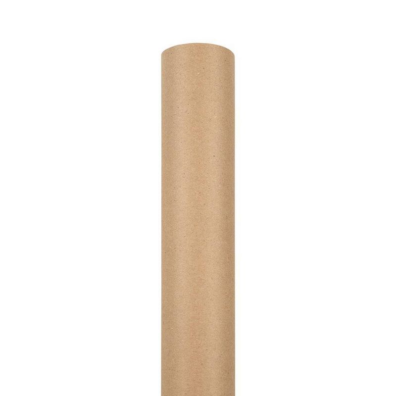 JAM PAPER Brown Kraft Gift Wrapping Paper Roll - 1 pack of 37.5 Sq. Ft., 4 of 7