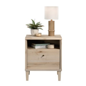 ChicFurnit Nightstand Compact Storage Table with Open Shelf and Smooth Drawer for Bedroom Use, Brown, 28"*20.94"*7.75" - 1 of 4
