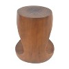 MAYEERTY Hollow Console Table Wood Like Texture Brown Color for Living Room - 4 of 4