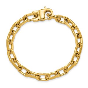 Chisel Stainless Steel Polished Yellow IP-plated 7mm 7.75" Open Link Bracelet - 1 of 4