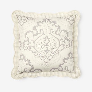 BrylaneHome Amelia Euro Sham - Euro, Ivory Lavender - 1 of 3