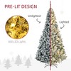 FURNIinspire Artificial Trees Christmas Tree Christmas Decors, Decorative Tree With Snow Flocked Branches, Holiday Decor, Green, 55"*55"*106.3" - 4 of 4
